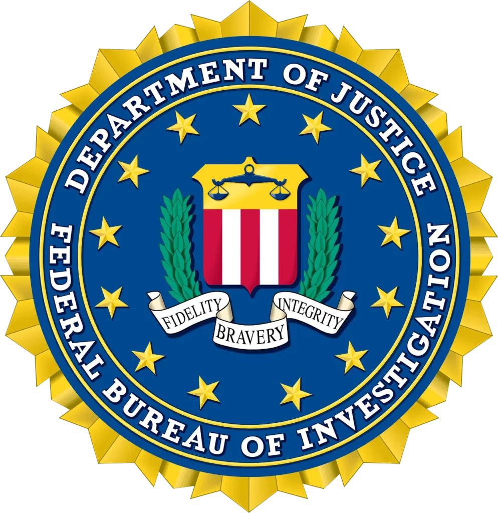 FBI background check concept with fingerprint scan and digital security interface